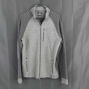 Prana Men's Gray Full-Zip Sweater